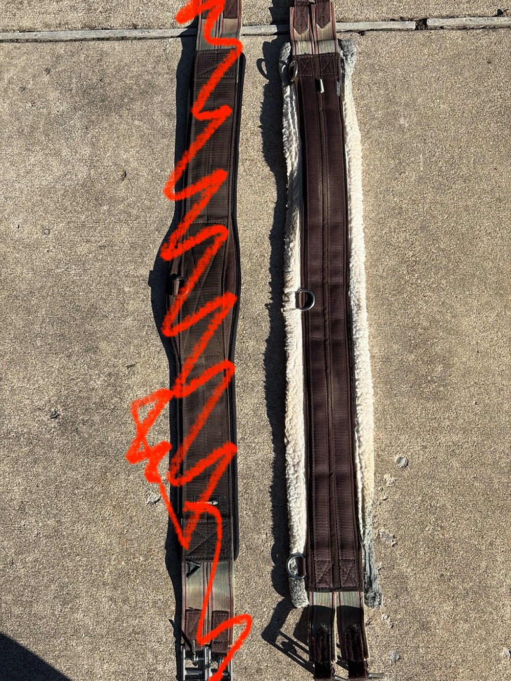 46” fleece horse girth
